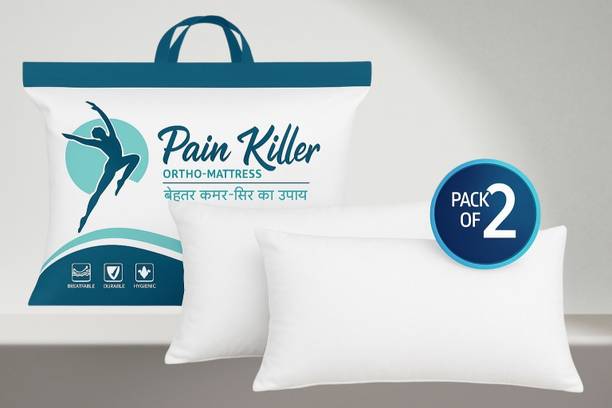 Pain killer ortho mattress Microfibre Sleeping Pillow Pack of 2 Solid