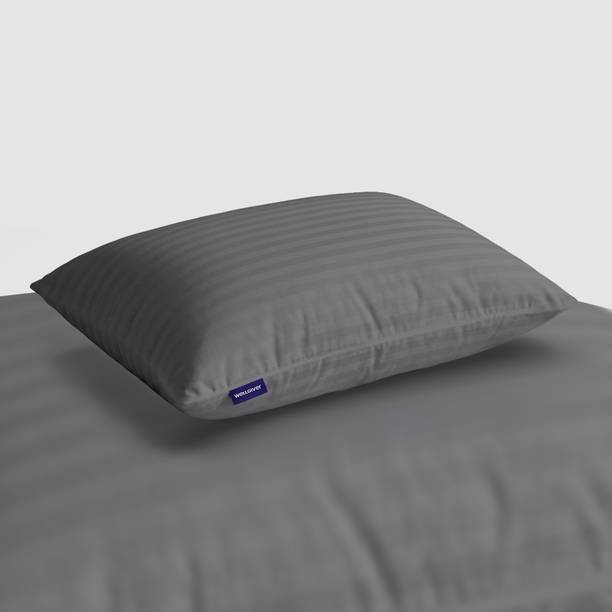 WELLGIVER Microfibre Sleeping Pillow Pack of 1 Stripes Ultra Soft Bed Pillow for Sleeping, 41x61 cm, Soft & Fluffy, with Inner Cover
