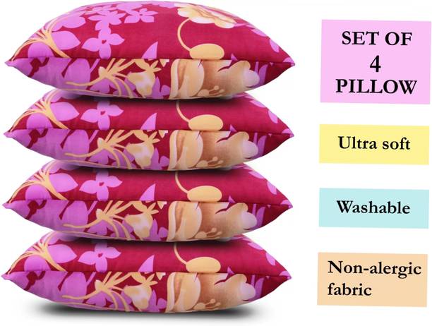 BHEBHA Microfibre Abstract Sleeping Pillow Pack of 4