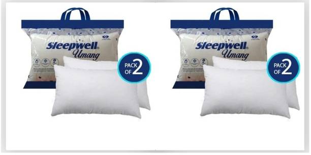 Sleepwell Set | Comfort And Support Microfibre Solid Sleeping Pillow Pack of 4