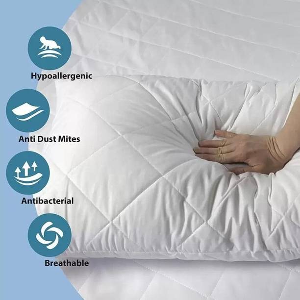 SLEEPY FEEL Microfibre Sleeping Pillow Pack of 2 Solid Soft Lightweight