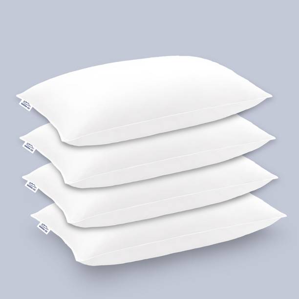 GADDA CO Hollow Sleeping Fiber Pillow | Height Adjustable Sleeping Pillow, Polyester Fibre Solid Sleeping Pillow Pack of 4