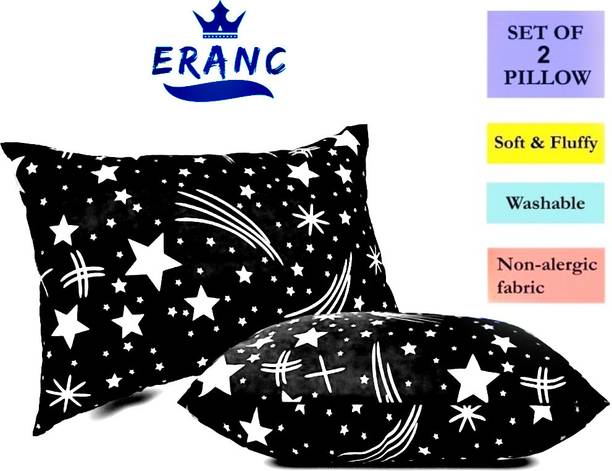 VILLAGERS Polyester Fibre Abstract Sleeping Pillow Pack of 2