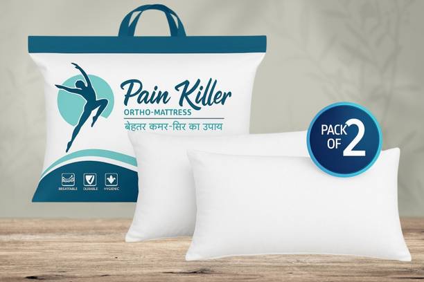 Pain killer ortho mattress Microfibre Sleeping Pillow Pack of 2 Solid