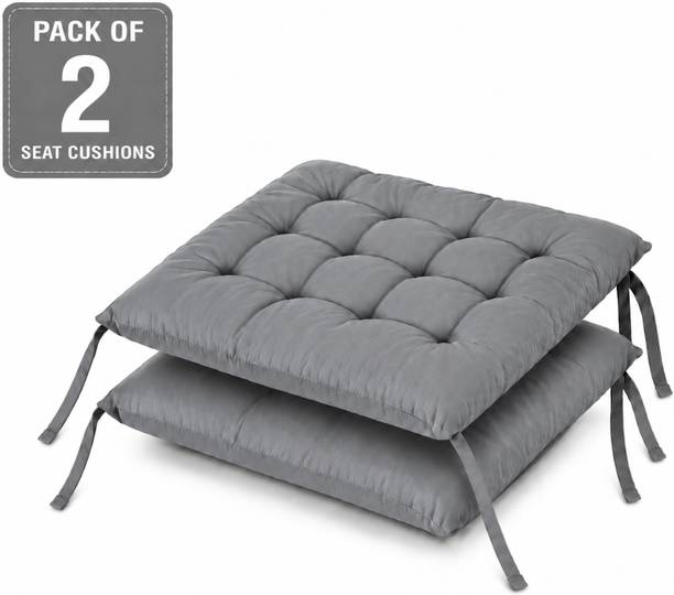 BHEBHA Microfibre Chair Pad Pack of 2 Solid