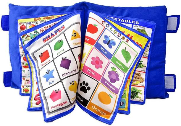 J K INTERNATIONAL Learning Pillow Cloth Book with English and Hindi Cushion Books