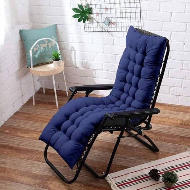 Femesta Microfibre Chair Pad Pack of 1 Solid Long Chairpad