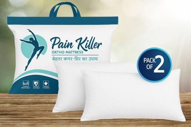 Pain killer ortho mattress Microfibre Sleeping Pillow Pack of 2 Solid