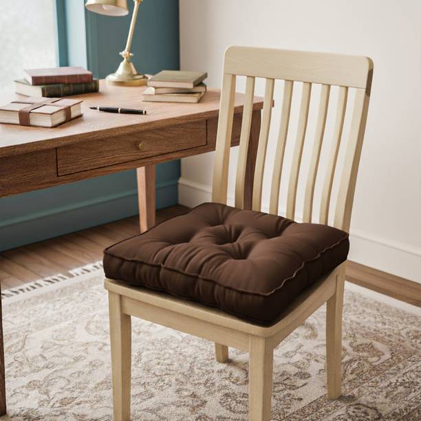 KUBER INDUSTRIES Microfibre Chair Pad Pack of 1 Solid