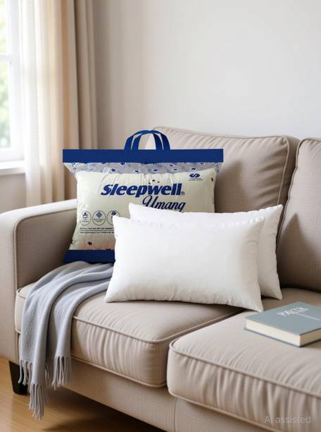 Sleepwell Microfibre Sleeping Pillow Pack of 2 Solid NA