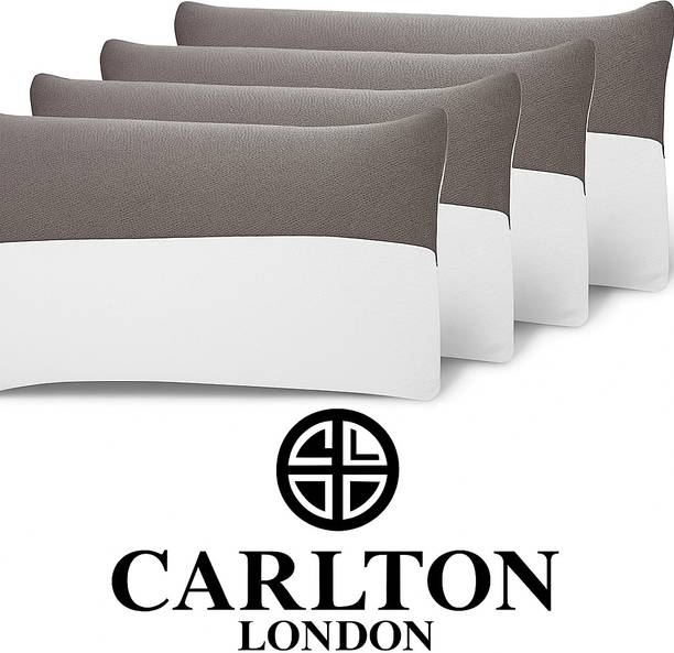 CARLTON LONDON Microfibre Sleeping Pillow Pack of 4 Solid UmberRest