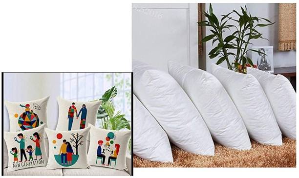 UPDHANM Decorative Hand Made Vetiver Roots Toons &amp; Characters Cushion Pack of 10