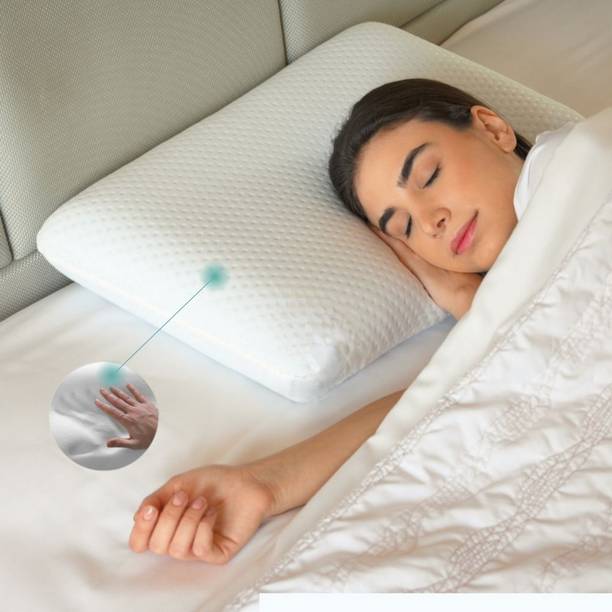 Sleepsia Memory Foam Orthopaedic Pillow Pack of 1 Solid Bed Pillow for Sleeping & Neck Pain Relief Suitable -