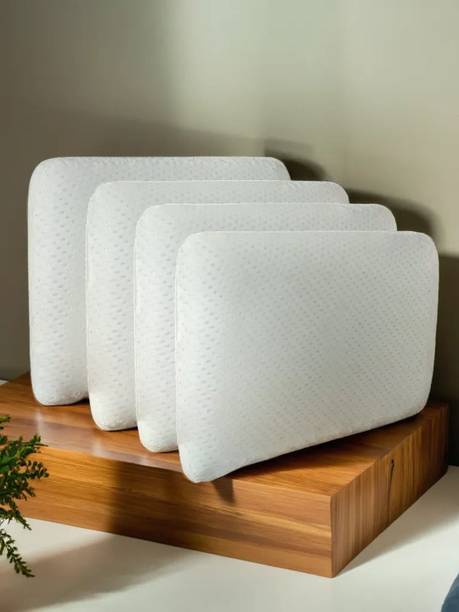 Sleepsia Memory Foam Orthopaedic Pillow Pack of 4 Memory Foam Standard Shape