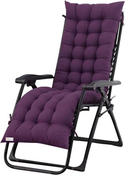 maatrikaa Polyester Fibre Chair Pad Pack of 1 Solid Multipurpose Long Chair Cushion for Rocking Chair, Office, Home & Indoor/Outdoor
