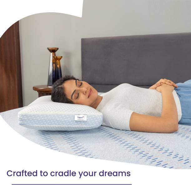 Livpure Smart Memory Foam Sleeping Pillow Pack of 2 Solid Breeze Slim size with Perforated and Premium