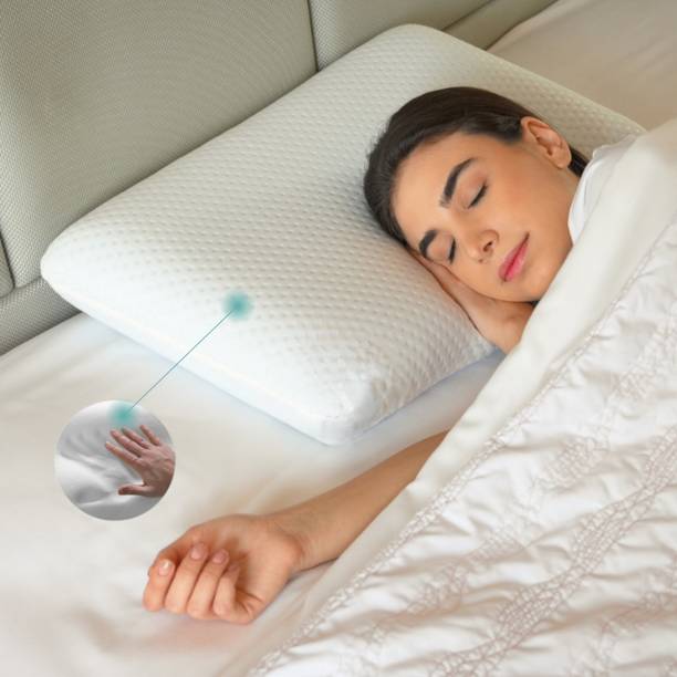 Sleepsia Memory Foam Orthopaedic Pillow Pack of 1 Solid Bed Pillow for Sleeping & Neck Pain Relief Suitable -