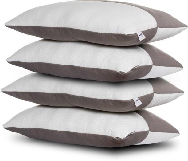 Wakefit Polyester Fibre Solid Sleeping Pillow Pack of 4