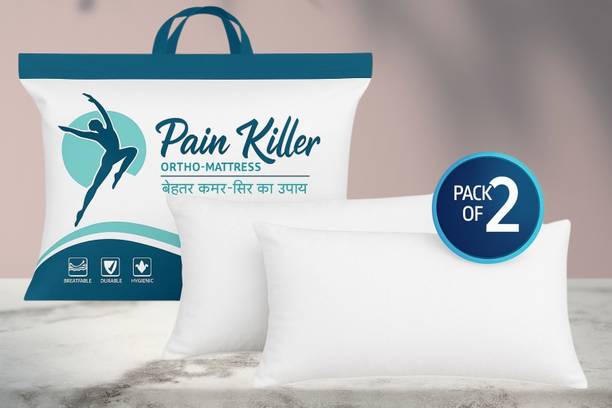 Pain killer ortho mattress Microfibre Sleeping Pillow Pack of 2 Solid
