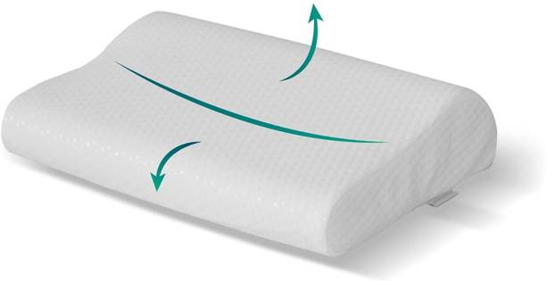 MAMARO Memory Foam Cervical Pack of 1 Solid Orthopaedic Contour Pillow for Neck & Shoulder Pain Relief & Improves Posture