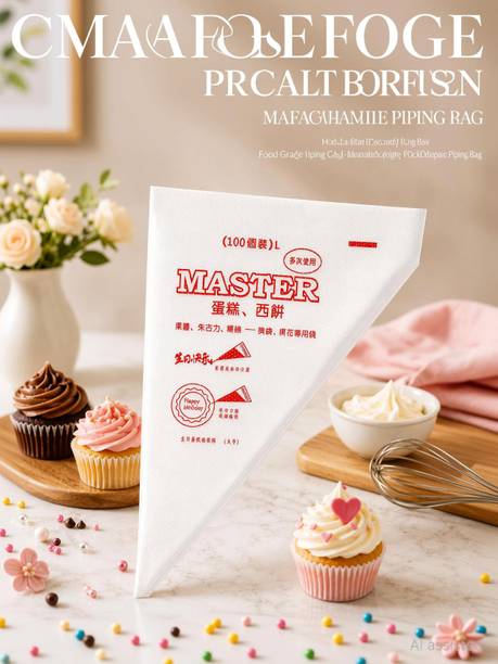 MAFAHH Disposable Piping Bags for Cake Decoration, Food Grade Icing Bags Pack Disposable Piping Bag