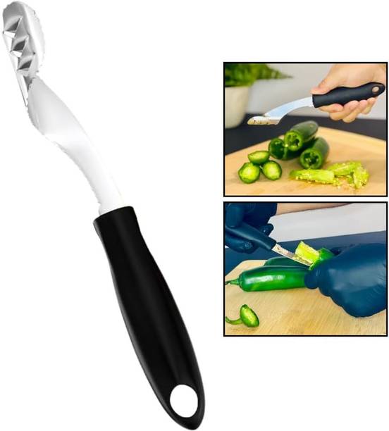 primetreads Stainless Steel Chili Corer Peppers Seed Remover Knife Cherry Pitter Cherry Pitter