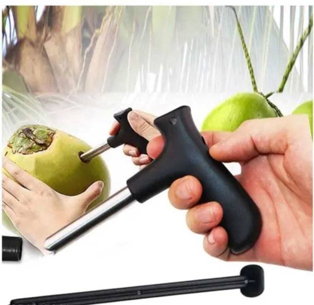 BHAVNEET HOUSE HOLD Coconut Opener Drill Tool & Mallet – Stainless Steel Spike PACK OF 2 Cherry & Olive Pitter