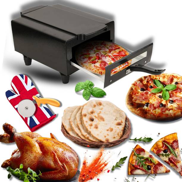 WELLBERG Advanced 14-Inch Tandoor | Oil-Free Cooking & Fast Heating for Tasty Meals Pizza Maker