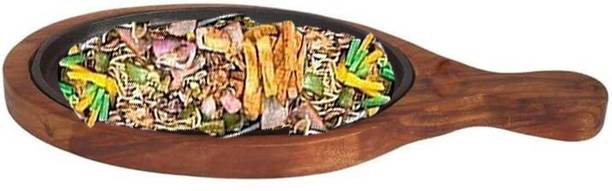 OnlineCraft Wooden bat base pizza serving sizzler CH sizzler 256 Pizzelle Maker