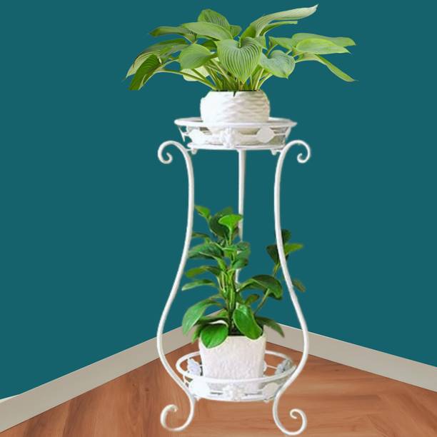 Sam Stylish 2 Pot Plant Stand Indoor/Outdoor, Multipurpose Stand, Racks, Stand Plant Container Set