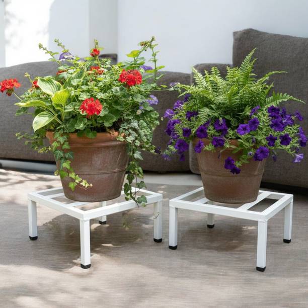 Crownik Best Plant Stand / Metal Stand For pots set of 2 (150 kg weight capacity) Plant Container Set