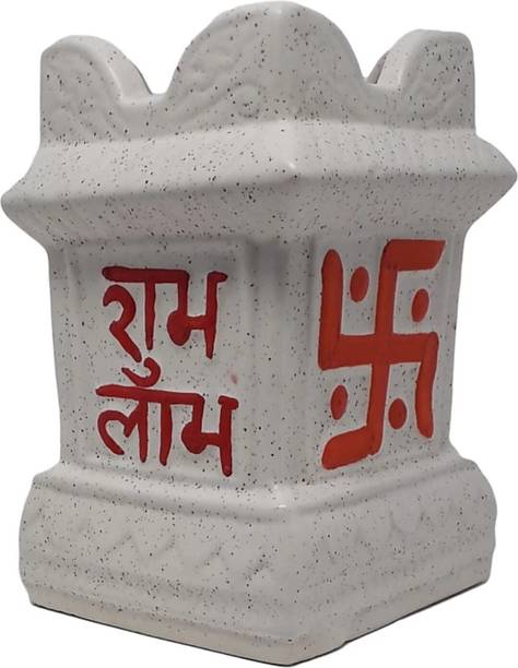 TrulyCeramics Tulsi Ceramic Pot for Tulsi Plant Home Balcony Plant Container Set