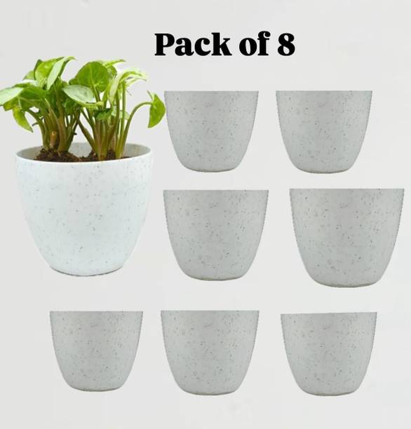 blooming furnancy Marble Cool Flower Pot for Home & Garden|5 Inch Plant Container Set