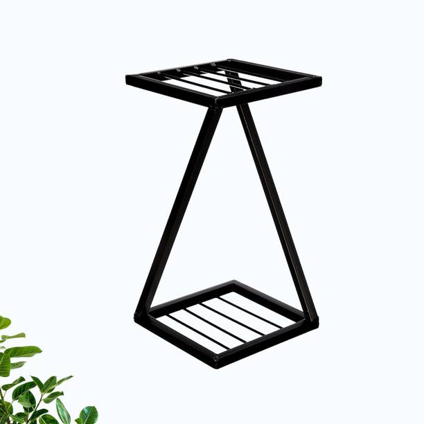VINAMRA28 Z Shape Strong Plant Stand for Garden/Balcony/ Corner - (Set of 1), Black Plant Container Set