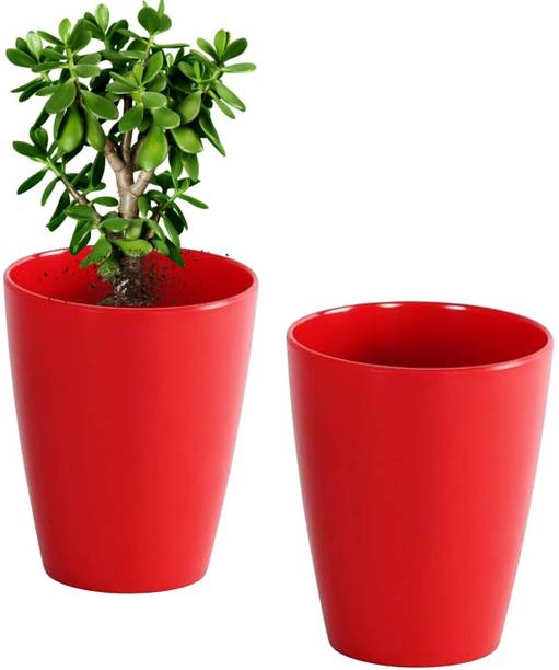 Muddstyles Plastic Tower Pot 14 inch Flower Pots for Home office Garden Balcony Plant Container Set