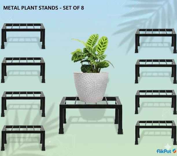 gulshan's gulshan's 8Ps Special Made Flower Pot Gamala Stand Plant Container Set