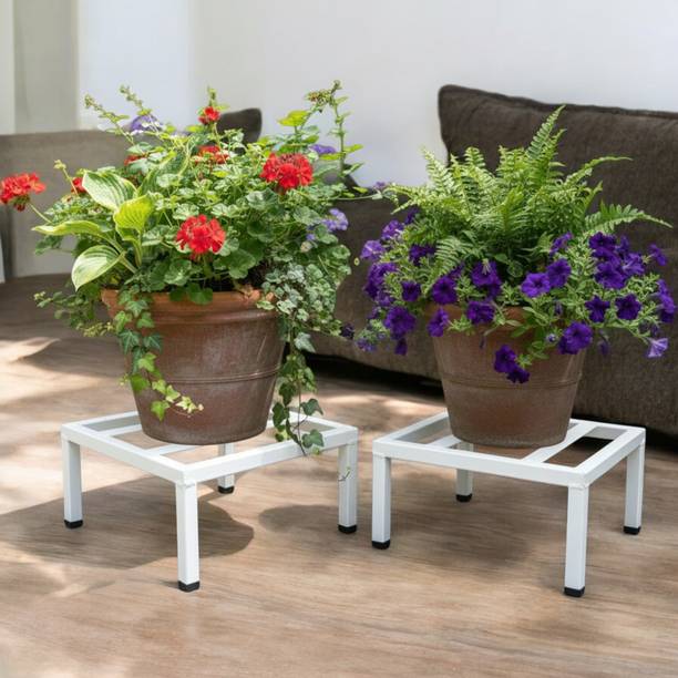 Crownik Best Plant Stand / Metal Stand For pots set of 2 (150 kg weight capacity) Plant Container Set