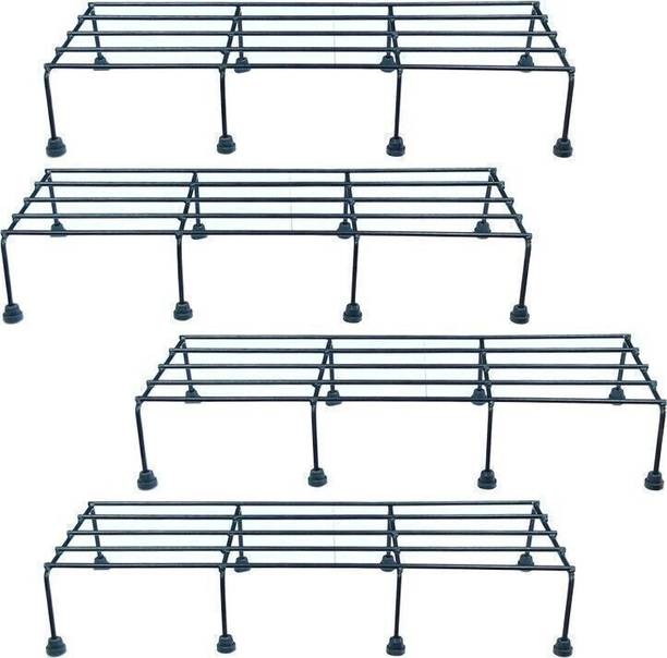 HouseOfCommon Iron Indoor/Outdoor Flower Pot/Plant Stand for Home Garden Balcony Living Room Plant Container Set