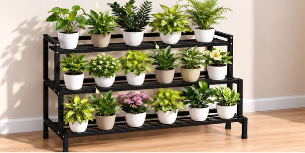 VASHISHTH 3 STEP PLANTER STAND FLOWER Plant Container Set