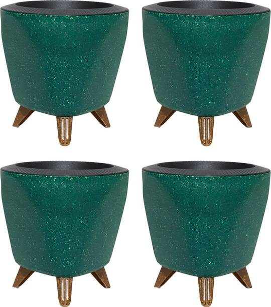 Natural Earth LAGOS Eco Self Watering Plant Pots for Indoor & Outdoor Use | Green Plant Container Set