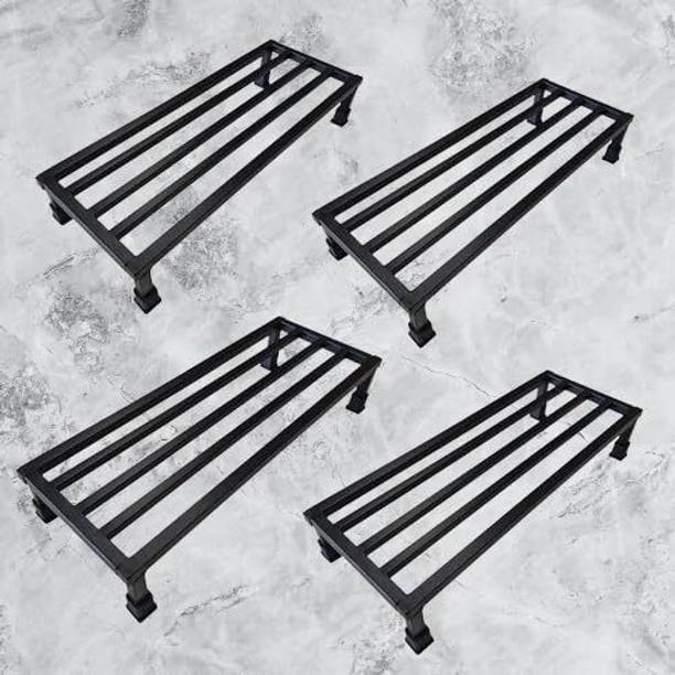 POTSTAND Metal Planter Stand Pack Of 4 2 Feet Width Heavy 67 KF Capacity Plant Container Set