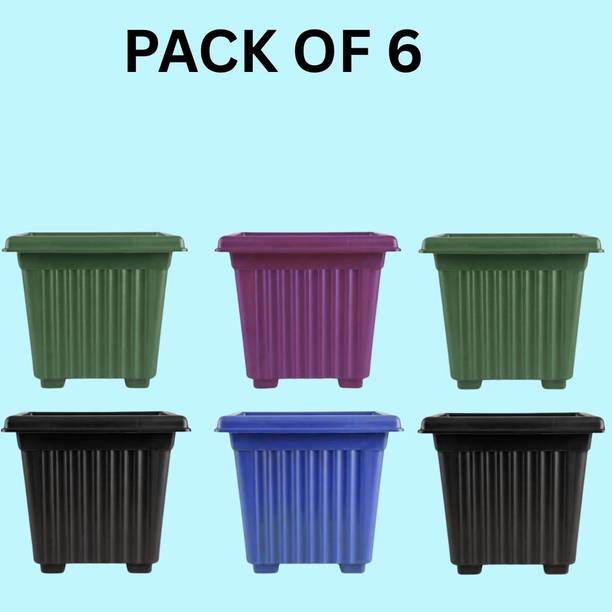 RP Mart Tulsi Pot Plant Pots Set Elegant Flower Pots Gamla Container (Pack of 6) Plant Container Set