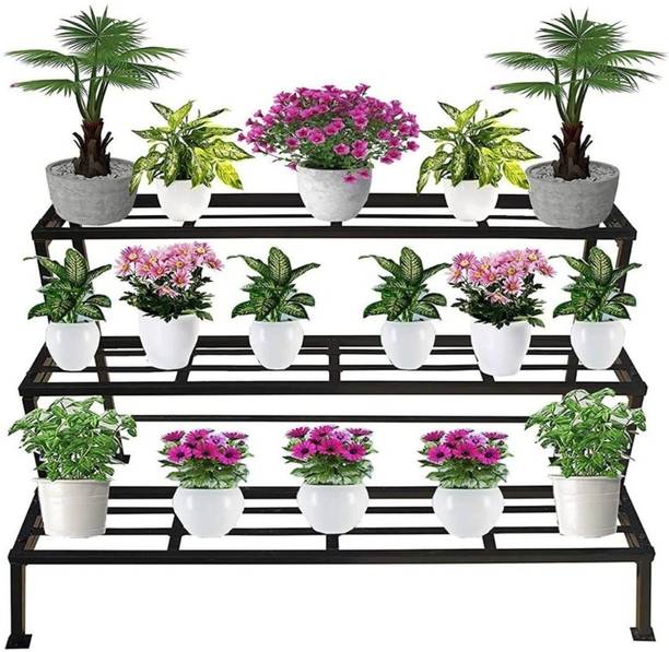 ABC Three-Tier Metal Plant Stand Multi-Tier Metal Planter Stand 3STEPS Plant Container Set