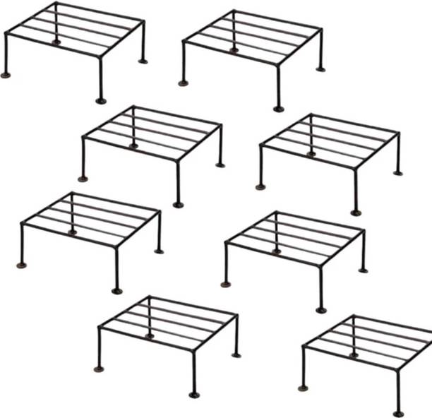 Abhi Creation Modern Indoor / Outdoor Iron Planter Stand / Flower Shelf Rack Holder Plant Container Set