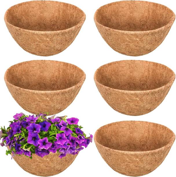 Oshi Greens Hanging coco liners Coir planters 10 inches size Plant Container Set