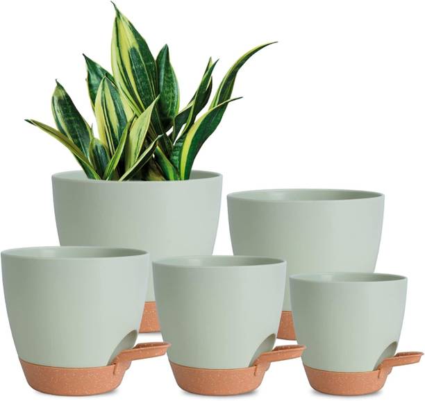 Lishonn Self Watering Planters with Drainage Hole Planter for Indoor Plants Plant Plant Container Set