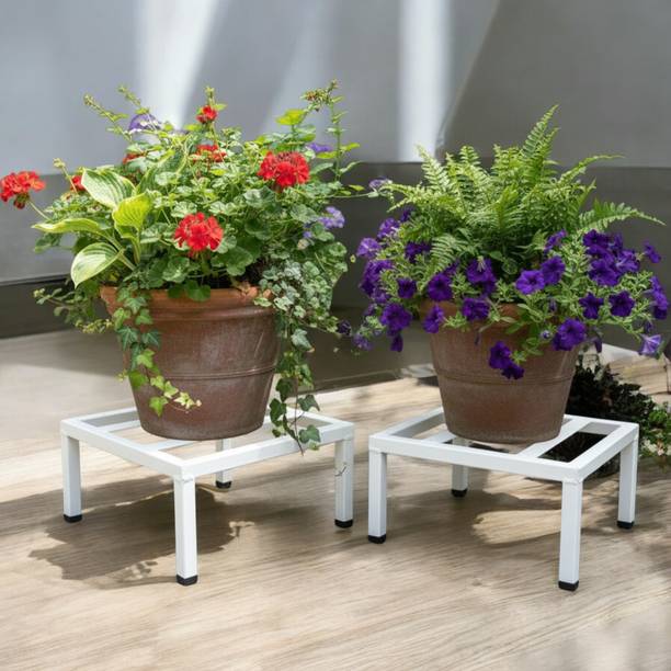 Crownik Best Plant Stand / Metal Stand For pots set of 2 (150 kg weight capacity) Plant Container Set