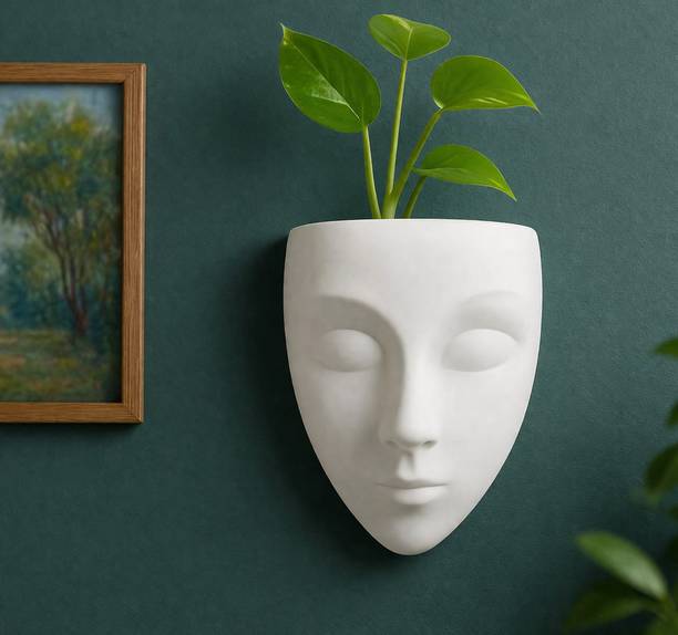 D2N Face Planter | Unbreakable | Modern Planter For Home / office / Home Plastic Vase