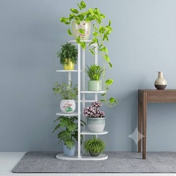 Artsfacts Iron 7 Tier Plant Holder | Planter Stand | Display Rack | Multipurpose Stand | Plant Container Set