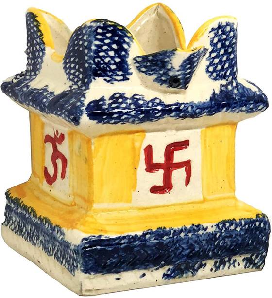 Lyallpur Stores Ceramic Tulsi Pot H26 Plant Container Set